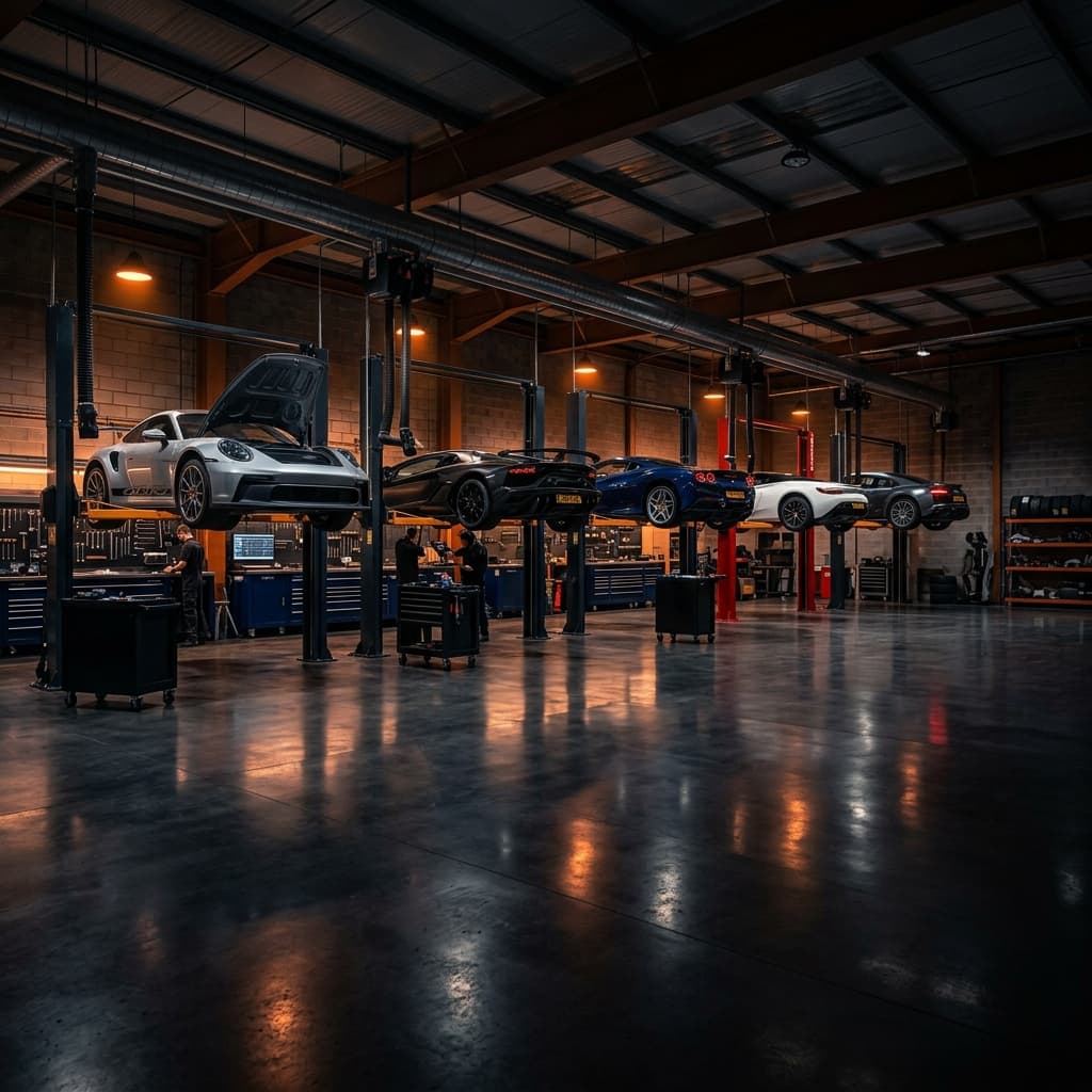 Professional garage service environment